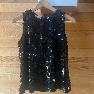 DKNY City Black Sequin Tank